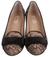 Thumbnail for your product : Valentino Lace Round-Toe Pumps