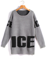 Thumbnail for your product : ICE Print Loose White Sweater