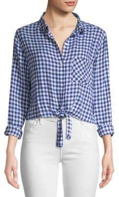 Rails Val Gingham Tie Front Shirt