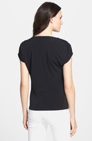 Thumbnail for your product : Anne Klein Button Shoulder Drape Front Top (Petite)