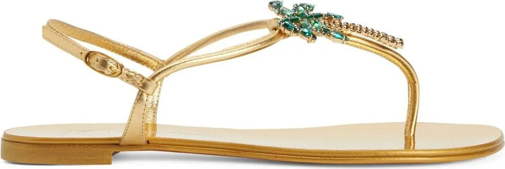 Giuseppe Zanotti Venice Beach leather flat sandals