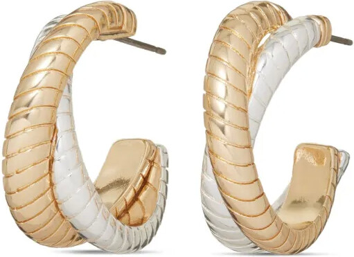 Roxanne Assoulin The Double Cobra twisted hoop earrings