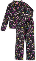 Thumbnail for your product : Hello Kitty Girls' or Little Girls' 2-Piece Coat-Front Pajamas