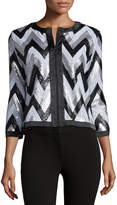 Thumbnail for your product : Michael Simon Zigzag-Sequined Jacket, Petite