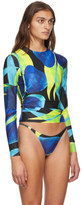 Thumbnail for your product : Louisa Ballou SSENSE Exclusive Blue and Yellow Surfers Paradise Bikini