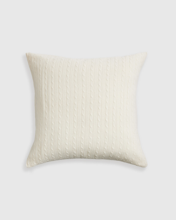 Cable Knit Cashmere Pillow Cover