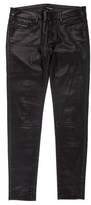 Thumbnail for your product : The Kooples Leather-Accented Low-Rise Pants