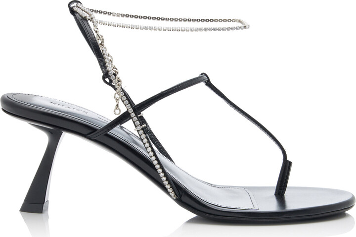 KHAITE Linden Leather Chain Sandals - ShopStyle