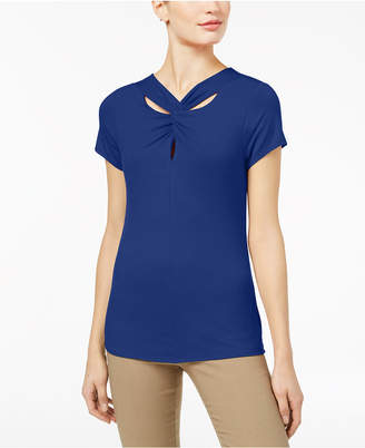 INC International Concepts Twist-Front Top, Created for Macy's