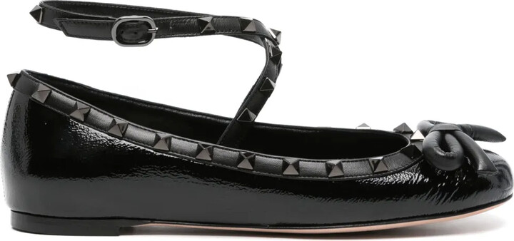 Valentino Garavani Rockstud ballet flats - ShopStyle