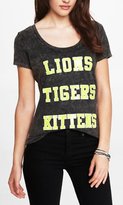 Thumbnail for your product : Express Scoop Neck Graphic Tee - Lions And Tigers