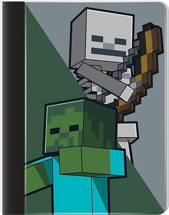 Innovative Designs Minecraft Composition Notebooks, 7.5" x 9.75", Wide Ruled, 100 Sheets, Multicolored (717251MCR-SA)