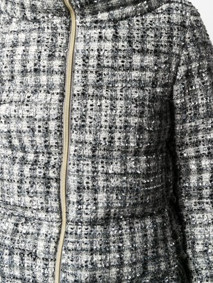 Herno Metallic Boucle Knit Padded Jacket