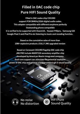 Generic Logic, Inc. USB C Type-C to 3.5mm Dual DAC Digital Audio Portable decoding amp HiFi DAC Mobile Headset Adapter (Silver Red)