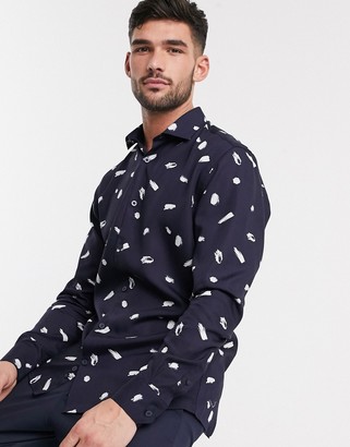 moss bros skinny fit shirt