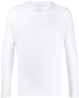 mens slim fit white long sleeve shirt