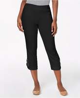 Thumbnail for your product : JM Collection Buckle-Hem Capri Pants, Created for Macy's