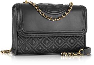 Tory Burch Fleming Black Leather Small Convertible Shoulder Bag