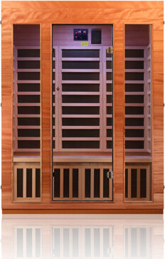 royal saunas hongyuan Hongyuan 3 Person Indoor Bluetooth Low EMF Sauna In Okoume & Hemlock Wood