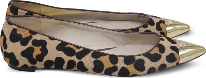 Michael Kors Vintage Leopard-Print Pointed Ballet Flats