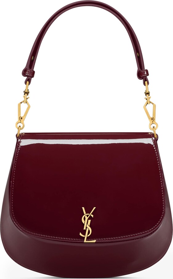 Saint Laurent Patent Leather Voltaire Top-Handle Bag
