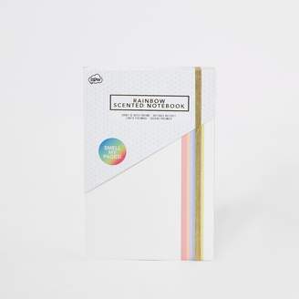 River Island Kids NPW White rainbow scented notebook