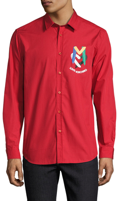 Love Moschino Cotton Spread Collar Sportshirt