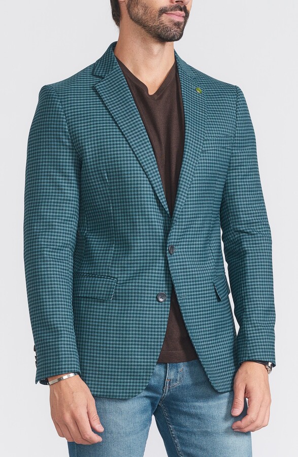 CRICKETEER Check Print Wool Blend Sport Coat