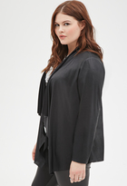Thumbnail for your product : Forever 21 FOREVER 21+ Coated Draped Cardigan