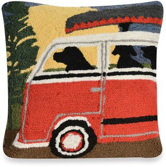 Liora Manné Frontporch Camping Trip Square Throw Pillow in Red
