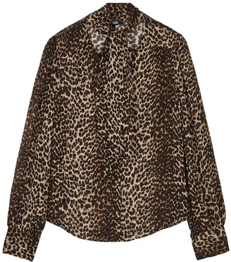 Paige Cleobelle leopard-print silk-georgette blouse