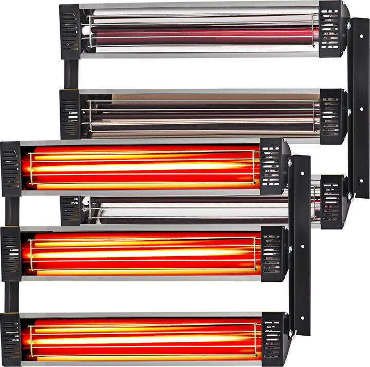 SKYSHALO Paint Drying Lamp, Dual 3000W Fast-Dry 110V, 47.2x39.3 sq.inch Coverage for Spray/Bake Booths, Infrared Heater for Automotive Paint