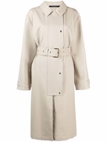 Thumbnail for your product : Sofie D'hoore Off-Centre Belted Trench Coat