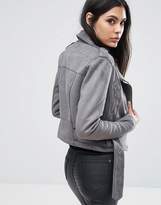 Thumbnail for your product : Lipsy Bonded Suedette Biker Jacket
