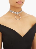 Thumbnail for your product : Alessandra Rich Crystal Ring-pendant Choker - Crystal