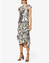 Thumbnail for your product : Paco Rabanne Abstract-print woven maxi dress