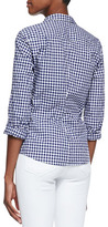 Thumbnail for your product : Frank & Eileen Barry Gingham Check Button-Front Blouse, Blue/White