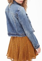 Thumbnail for your product : Forever 21 FOREVER 21+ Cropped Denim Jacket