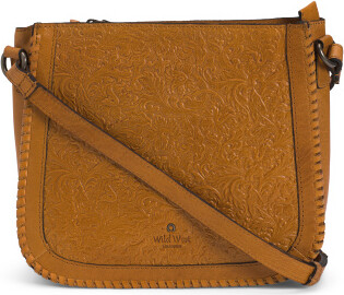 Leather Crossbody With Stitching Detail for Women