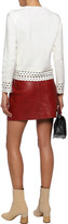Thumbnail for your product : Maje Mariade Laser-cut Stretch-knit Sweater