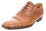 Thumbnail for your product : Saint Laurent Leather Round-Toe Oxfords