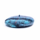 Thumbnail for your product : Anthony Peto Beret Blue Tartan Mohair