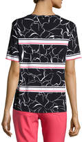 Thumbnail for your product : Escada Relief-Print Round-Neck Tee, Fantasy
