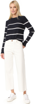 Jenni Kayne Pointelle Stripe Sweater