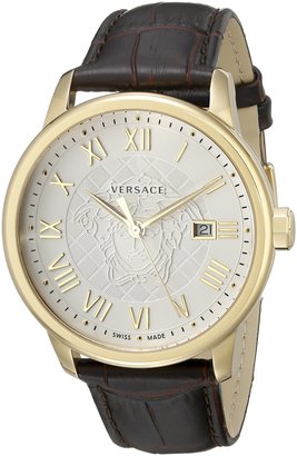 Versace Men's VQS030015 Business Analog Display Quartz Brown Watch