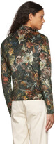 Thumbnail for your product : Han Kjobenhavn Multicolor Artwork Sharp Long Sleeve Half-Zip Sweater
