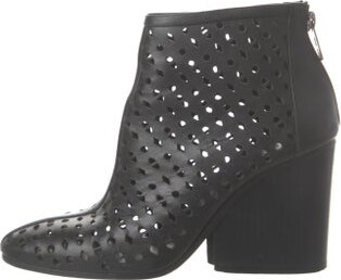 Hermès Milday Lambskin Boots Hermès Milday Ankle Boots Black Lambskin Square-Toes with Lasercut Accents Exposed Zip Closure at Sides Designer