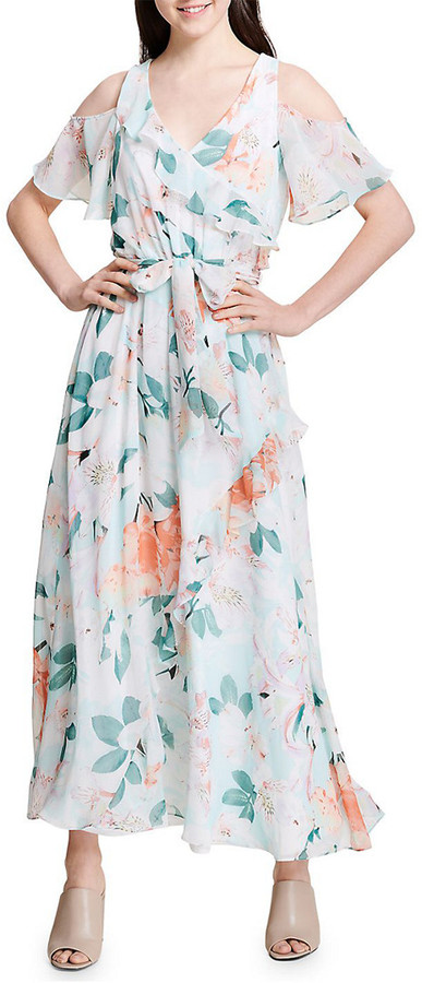 calvin klein cold shoulder dress