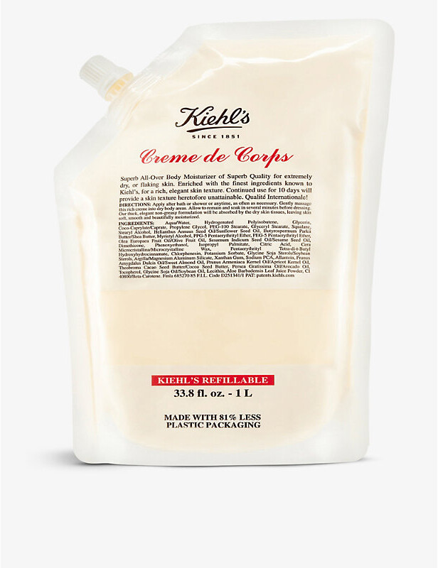 Kiehl's Crème De Corps Body Moisturiser Refill Pouch 1L 1L