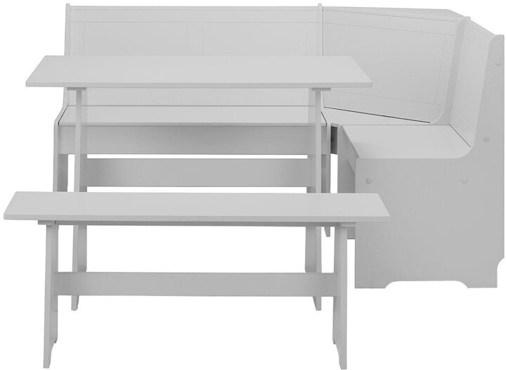 Julian Bowen Newport Corner Dining Set With Storage Bench Dove Grey
